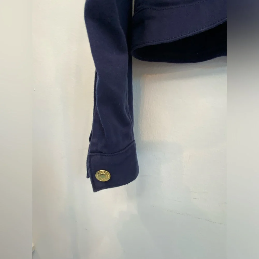 Michael Kors Denim Navy Blue Jacket With Gold Buttons - Picture 7 of 9